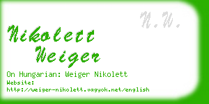 nikolett weiger business card
